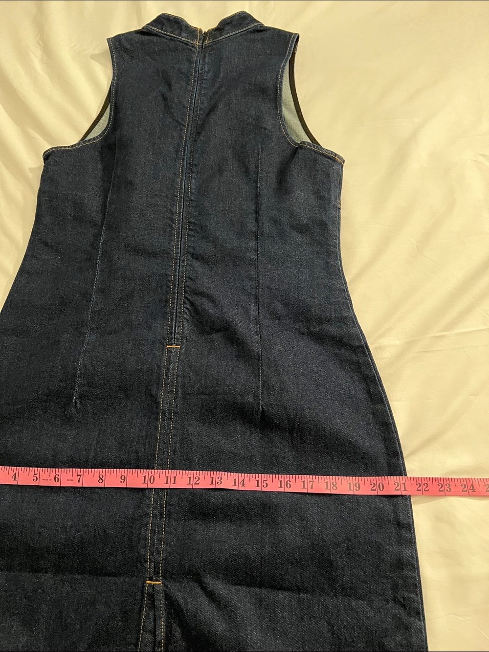 Calvin Klein Jeans Dark Denim Midi Dress L - Picture 13 of 14